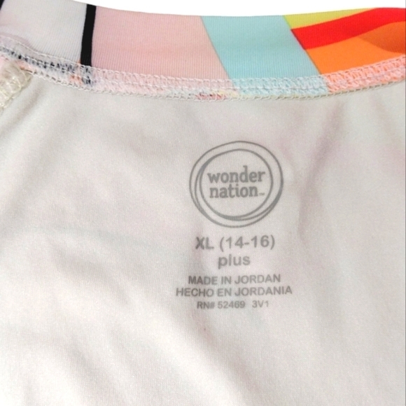 WONDER Nation Girls Zip Rashguard Swimsuit NWOT - Picture 4 of 4